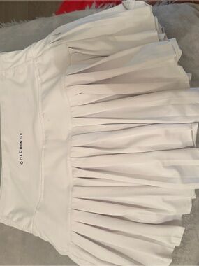 Goldhvnge White Pleated Tennis Skirt
